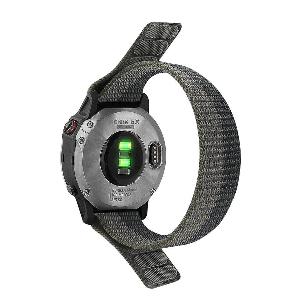 Bracelet en Nylon Tressé FYNIX – QuickFit 22mm / 26mm – Compatible Garmin Fenix & Tactix
