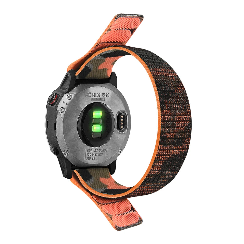 Bracelet en Nylon Tressé FYNIX – QuickFit 22mm / 26mm – Compatible Garmin Fenix & Tactix