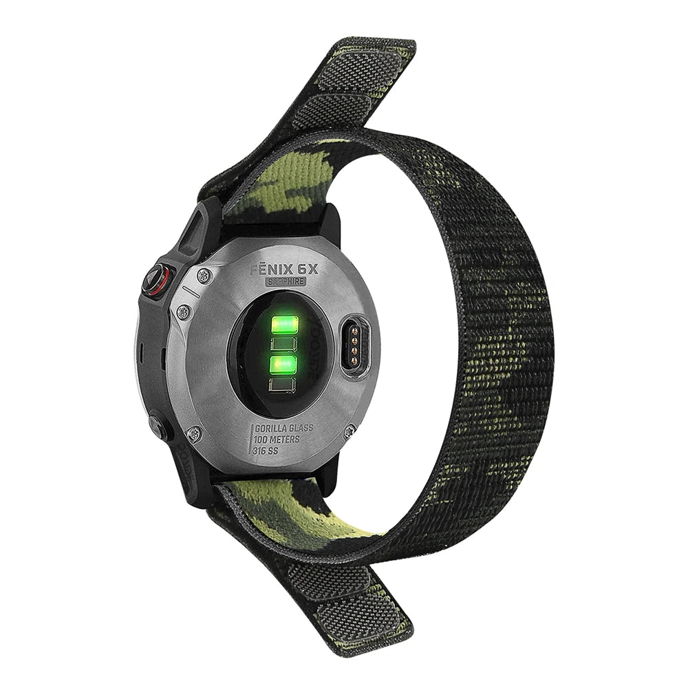 Bracelet en Nylon Tressé FYNIX – QuickFit 22mm / 26mm – Compatible Garmin Fenix & Tactix