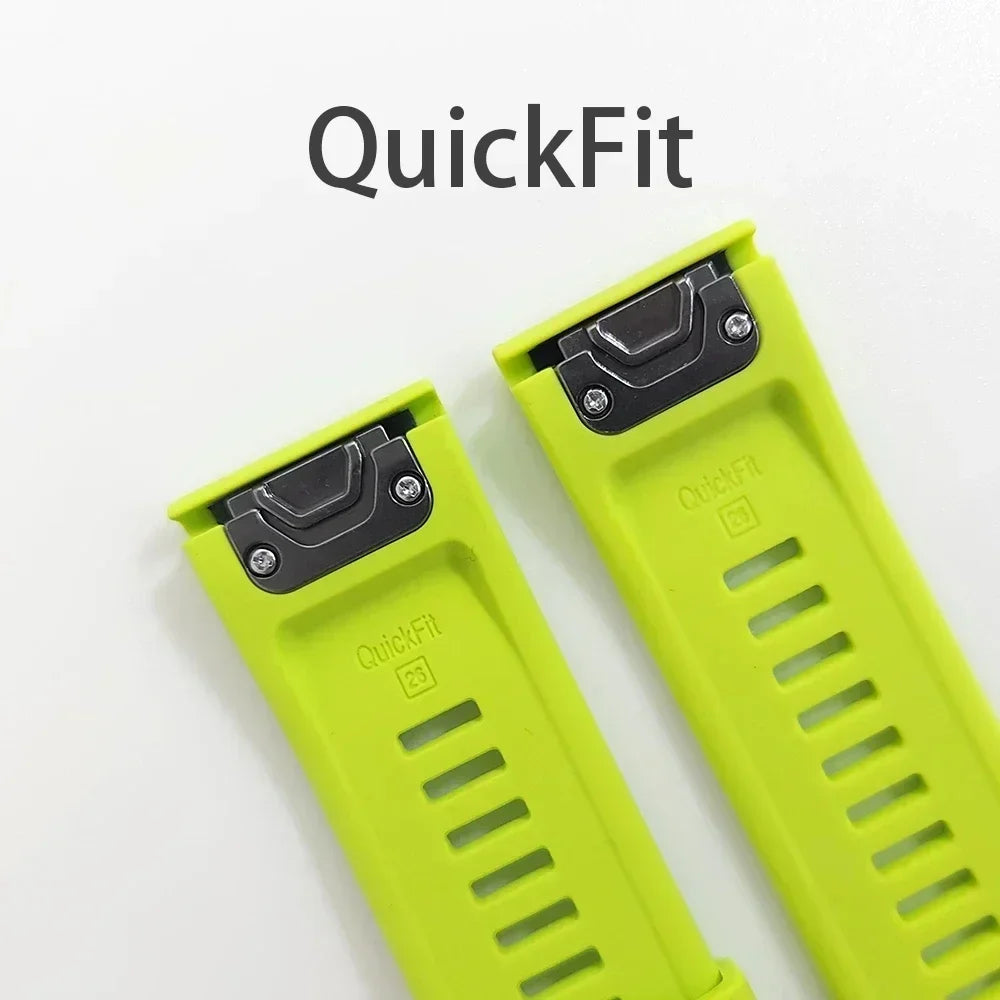 Bracelet Silicone FYNIX – 22mm / 26mm – Compatible Garmin Fenix 5 / 6 / 7 Series & Plus – EasyFit Sport