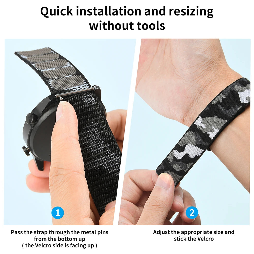 Bracelet en Nylon Tressé FYNIX – QuickFit 22mm / 26mm – Compatible Garmin Fenix & Tactix