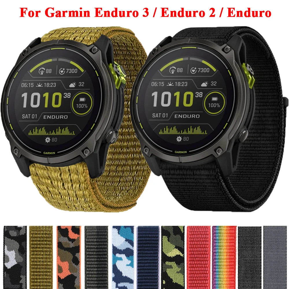 Bracelet Nylon QuickFit FYNIX – 22mm / 26mm – Compatible Garmin Enduro, Fenix, Epix, Instinct, Forerunner