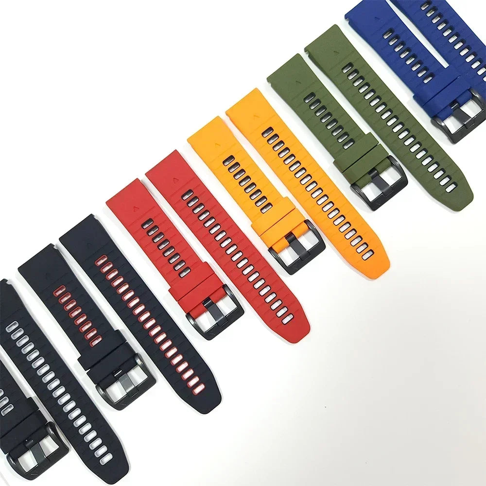 Bracelet Silicone FYNIX – 22mm / 26mm – Compatible Garmin Fenix 5 / 6 / 7 Series & Plus – EasyFit Sport