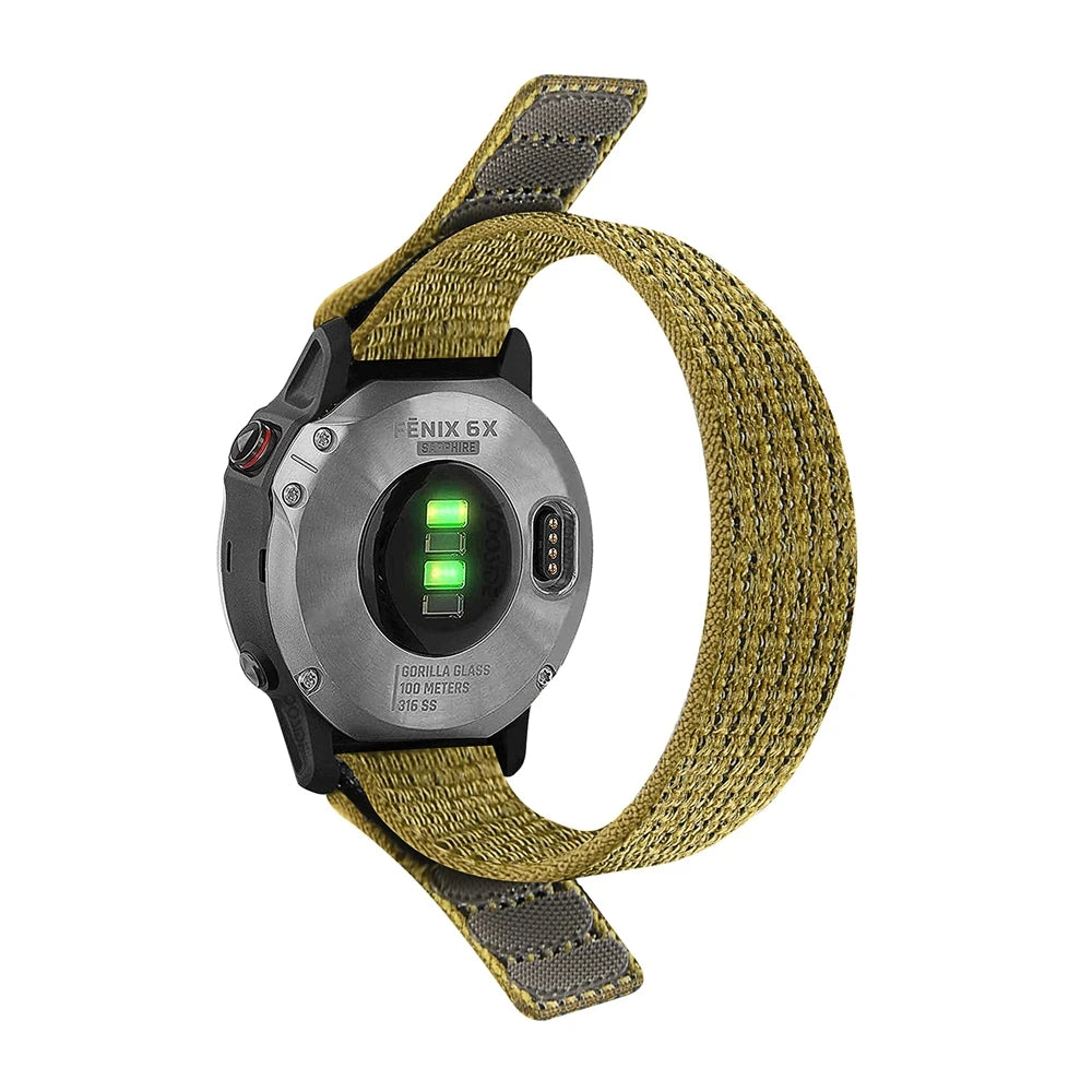 Bracelet en Nylon Tressé FYNIX – QuickFit 22mm / 26mm – Compatible Garmin Fenix & Tactix