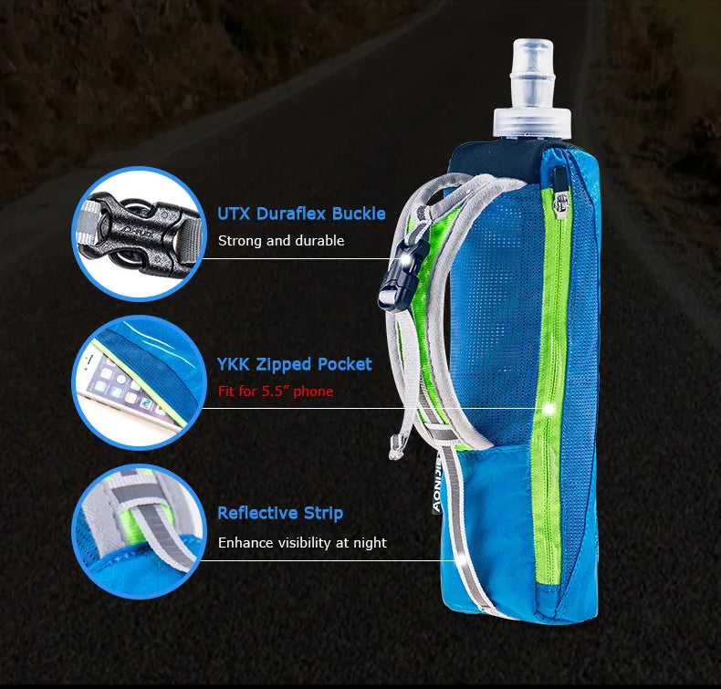Bouteille de Course à Main FYNIX – 500ml avec Support Poignet – Flacon Souple Hydratation Running & Marathon