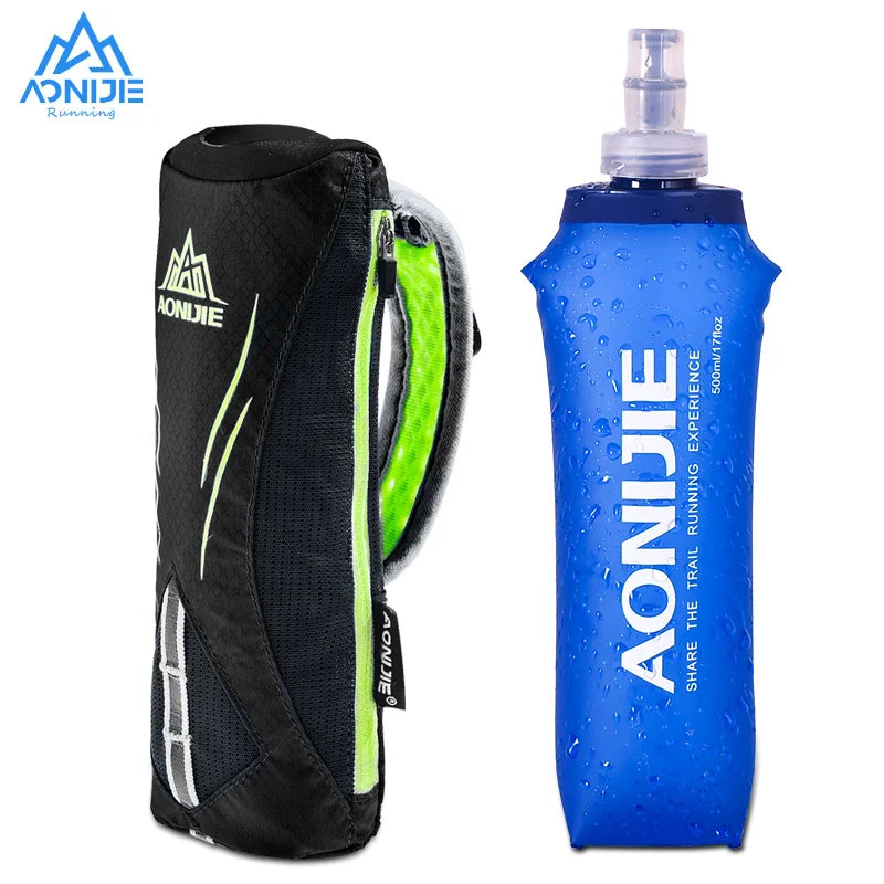 Bouteille de Course à Main FYNIX – 500ml avec Support Poignet – Flacon Souple Hydratation Running & Marathon