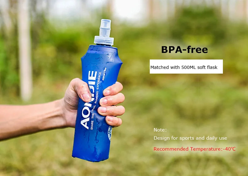 Bouteille de Course à Main FYNIX – 500ml avec Support Poignet – Flacon Souple Hydratation Running & Marathon