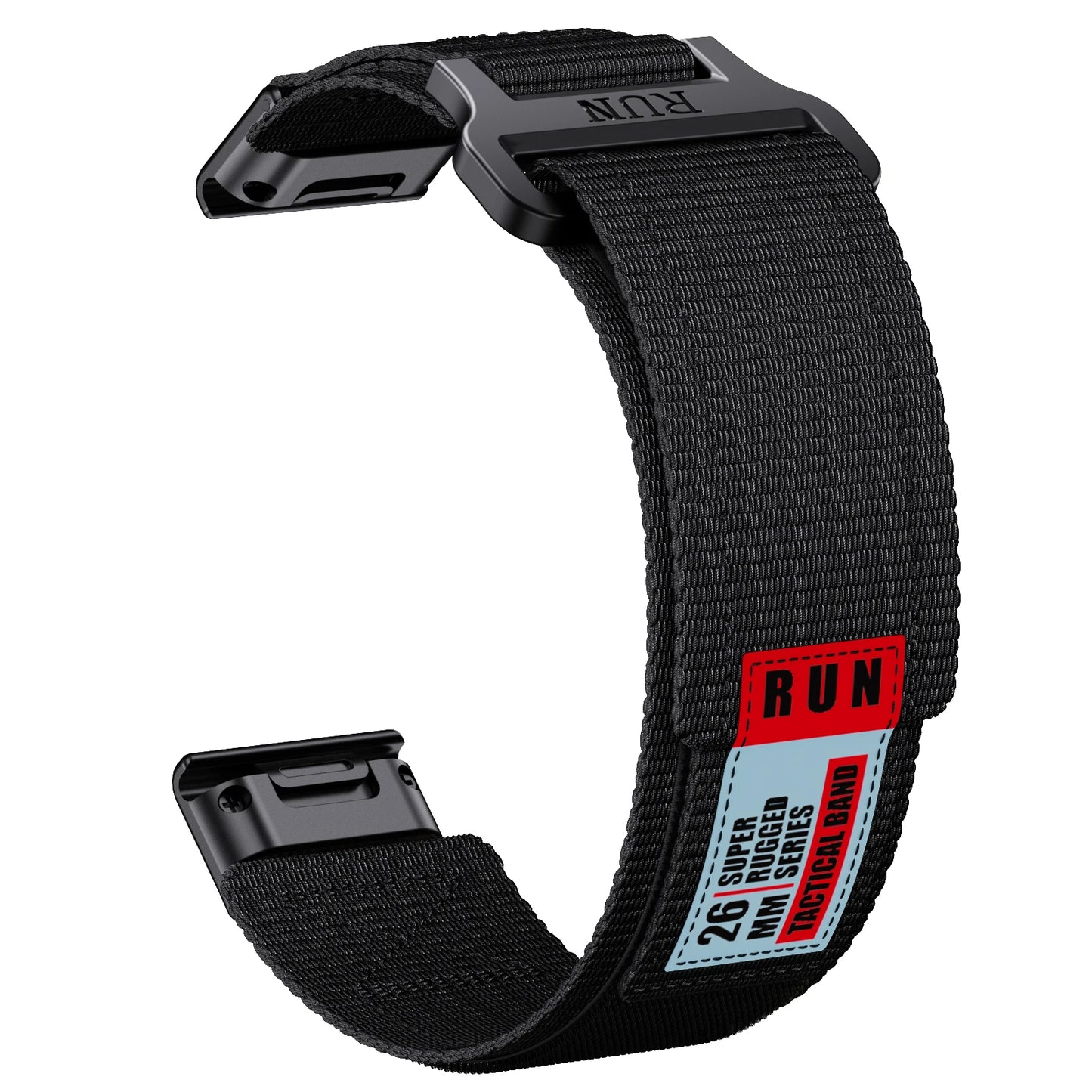 Bracelet Runcool QuickFit FYNIX – 22mm / 26mm – Nylon Tressé pour Garmin Fenix, Instinct, Forerunner