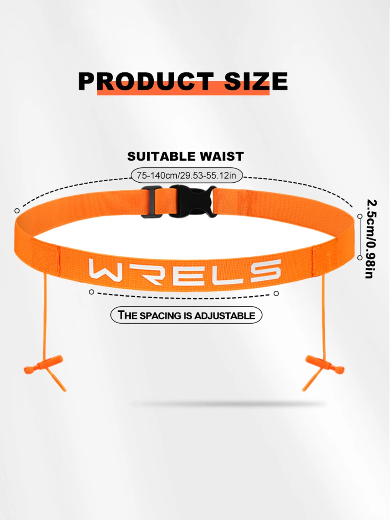 WRELS unisexe Triathlon Marathon course numéro ceinture avec support Gel ceinture de course tissu ceinture moteur course Sports de plein air