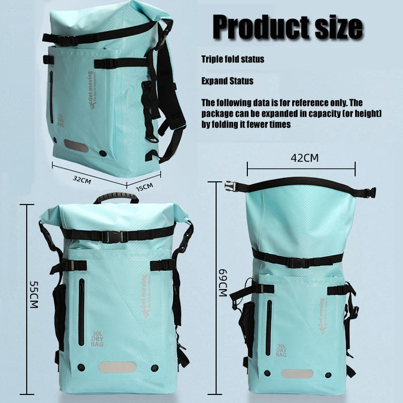 Sac à Dos Étanche FYNIX – 30L – Séparation Sec/Humide pour Natation, Entraînement, Voyage et Plage