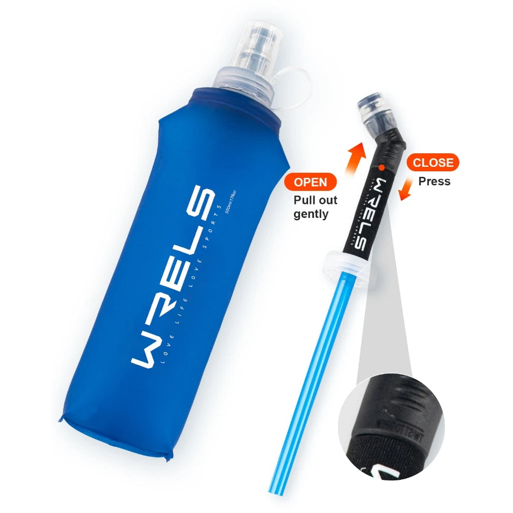 Bouteille d’Eau Souple FYNIX – 500 ml – TPU Pliable Sans BPA pour Running, Trail, Camping et Sports Extérieurs