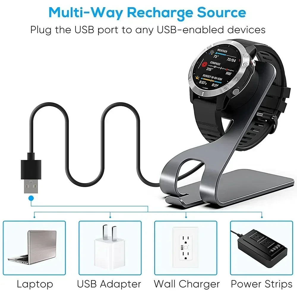 Chargeur FYNIX – Compatible Garmin Instinct, Fenix, Venu, Forerunner, Vivoactive – Câble USB Haute Performance