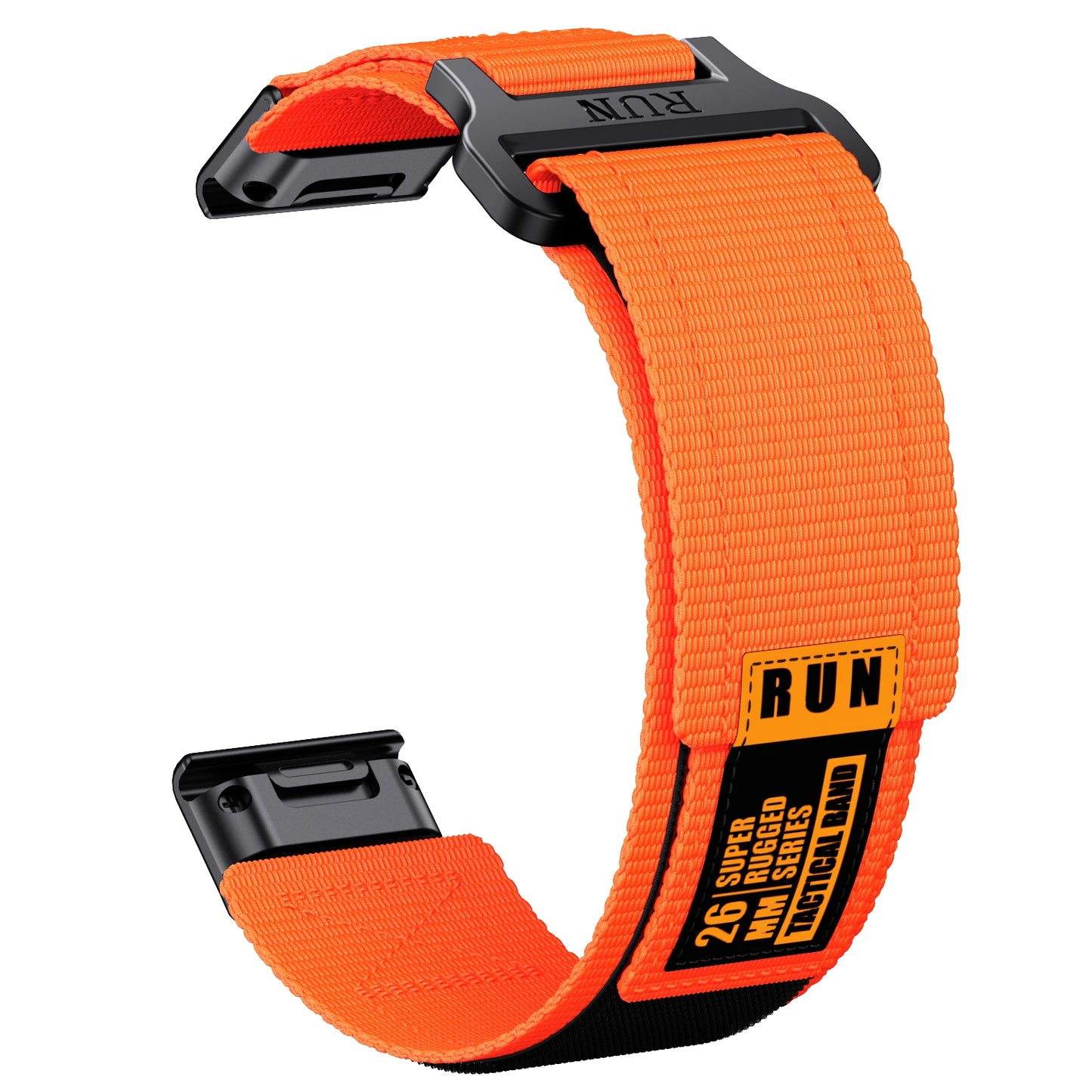 Bracelet Runcool QuickFit FYNIX – 22mm / 26mm – Nylon Tressé pour Garmin Fenix, Instinct, Forerunner