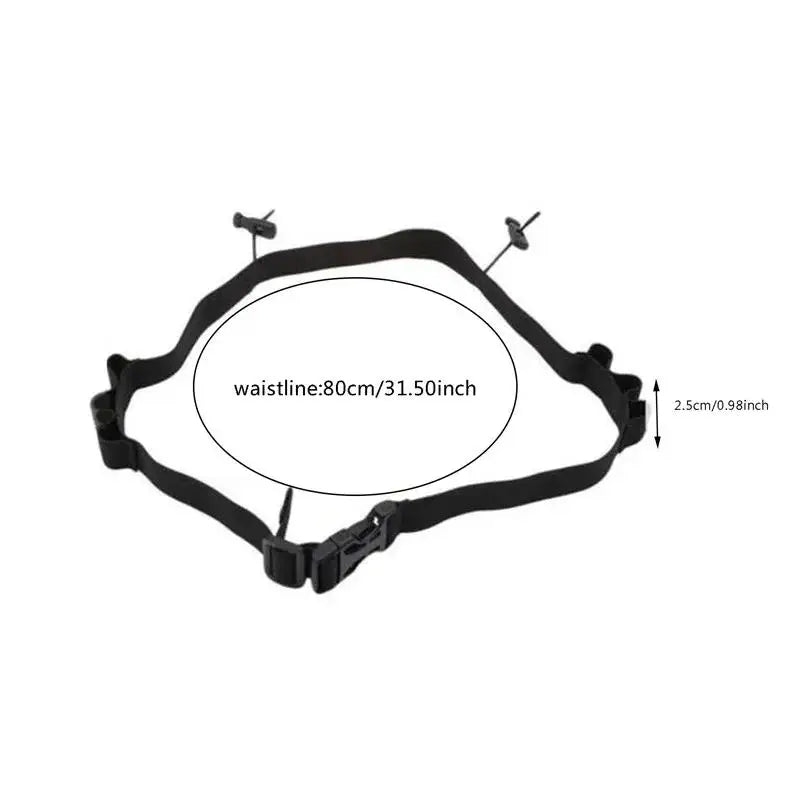 Ceinture Porte-Dossard FYNIX – Running, Triathlon & Marathon – 6 Boucles pour Gels + Attache Dossard