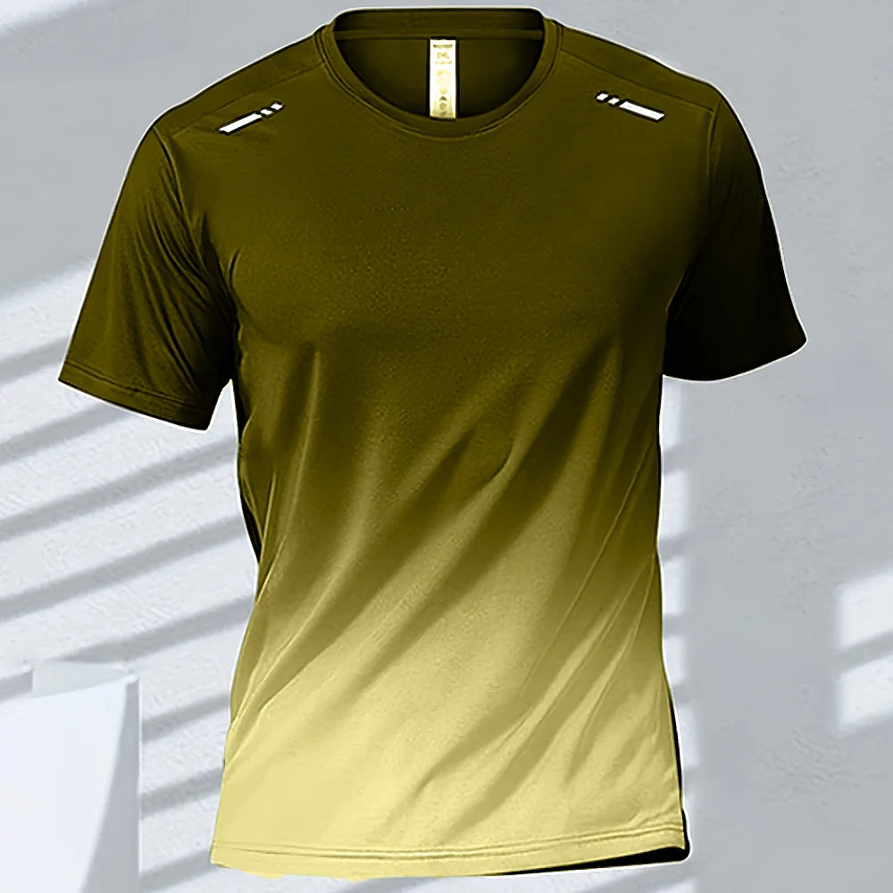 T-shirt Sport Homme FYNIX – GRANDEUR L - Manches Courtes à Séchage Rapide – Entraînement, Course, Fitness & Basketball