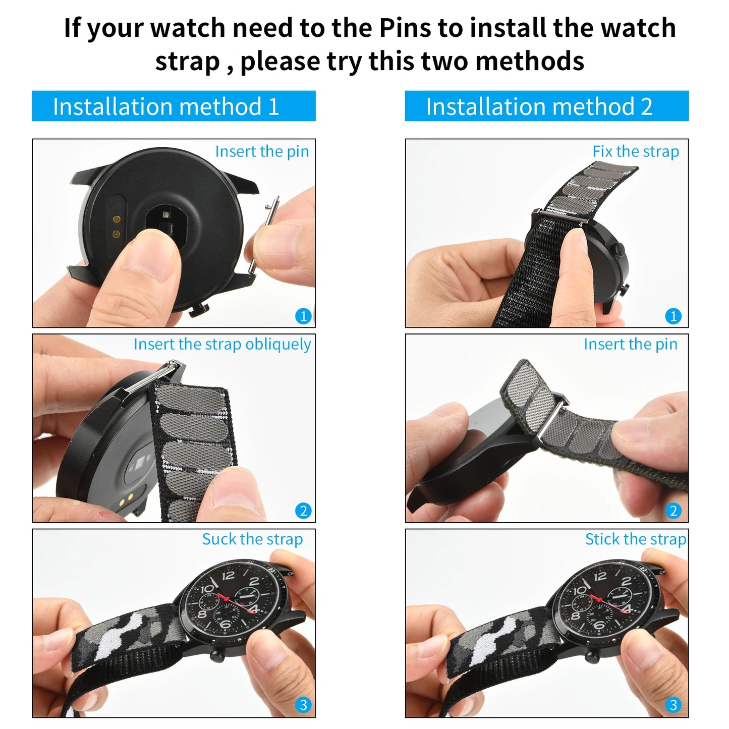 Bracelet Nylon QuickFit FYNIX – 22mm / 26mm – Compatible Garmin Enduro, Fenix, Epix, Instinct, Forerunner