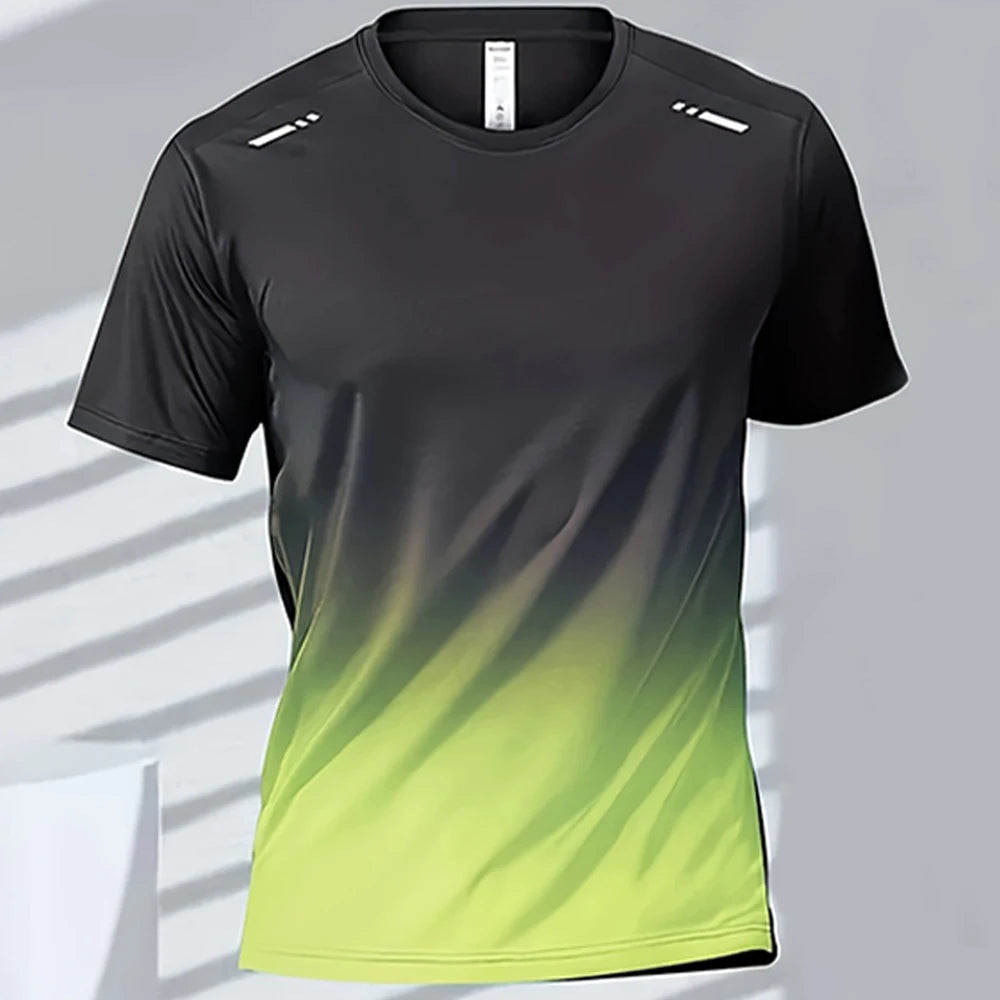 T-shirt Sport Homme FYNIX – GRANDEUR L - Manches Courtes à Séchage Rapide – Entraînement, Course, Fitness & Basketball