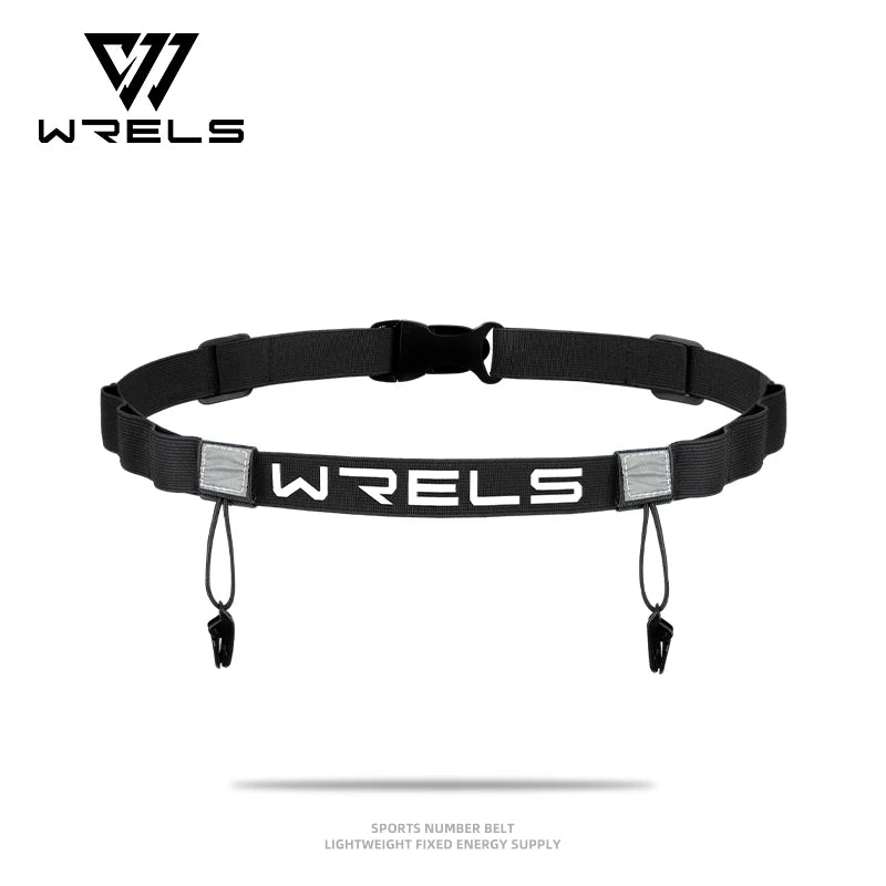 WRELS unisexe Triathlon Marathon course numéro ceinture avec support Gel ceinture de course tissu ceinture moteur course Sports de plein air