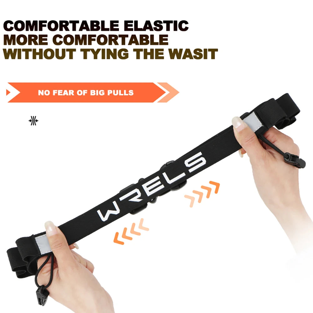 WRELS unisexe Triathlon Marathon course numéro ceinture avec support Gel ceinture de course tissu ceinture moteur course Sports de plein air