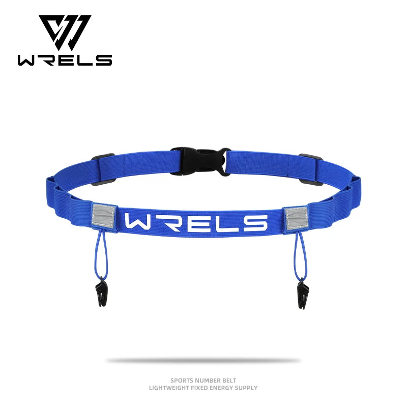 WRELS unisexe Triathlon Marathon course numéro ceinture avec support Gel ceinture de course tissu ceinture moteur course Sports de plein air