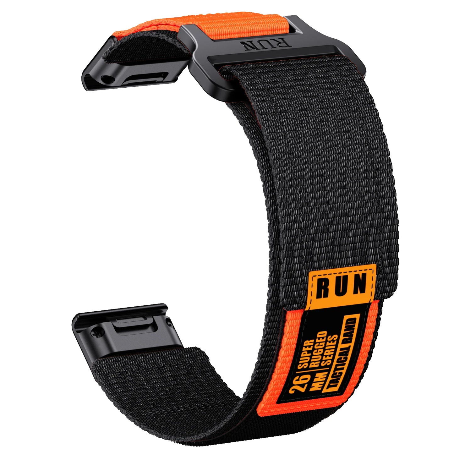 Bracelet Runcool QuickFit FYNIX – 22mm / 26mm – Nylon Tressé pour Garmin Fenix, Instinct, Forerunner