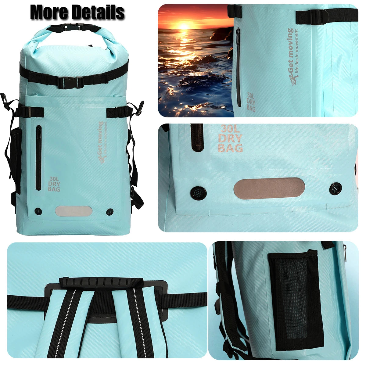 Sac à Dos Étanche FYNIX – 30L – Séparation Sec/Humide pour Natation, Entraînement, Voyage et Plage