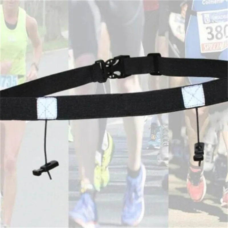 Ceinture Porte-Dossard FYNIX – Running, Triathlon & Marathon – 6 Boucles pour Gels + Attache Dossard