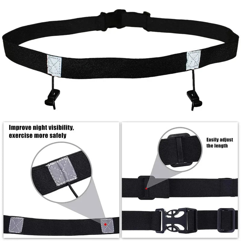 Ceinture Porte-Dossard FYNIX – Running, Triathlon & Marathon – 6 Boucles pour Gels + Attache Dossard