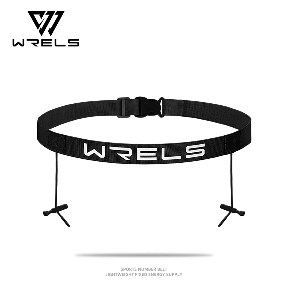 WRELS unisexe Triathlon Marathon course numéro ceinture avec support Gel ceinture de course tissu ceinture moteur course Sports de plein air