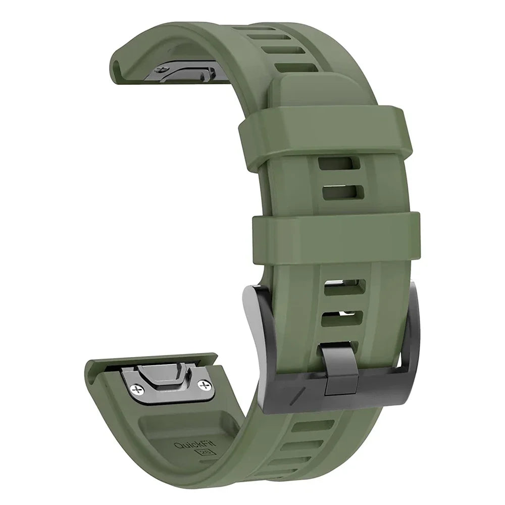 Bracelet Silicone FYNIX – 22mm / 26mm – Compatible Garmin Fenix 5 / 6 / 7 Series & Plus – EasyFit Sport