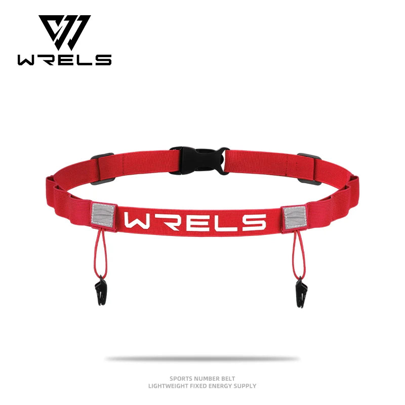 WRELS unisexe Triathlon Marathon course numéro ceinture avec support Gel ceinture de course tissu ceinture moteur course Sports de plein air