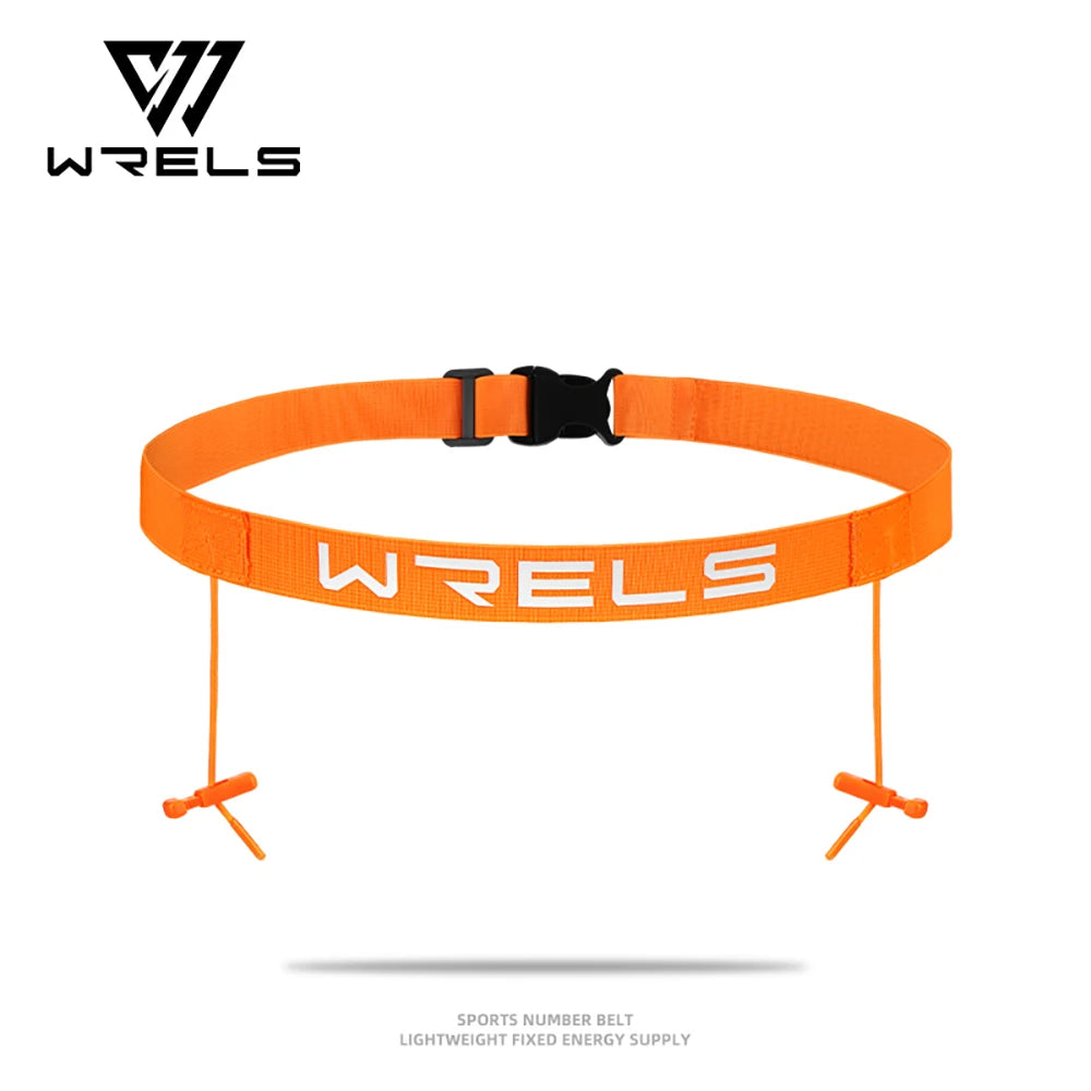 WRELS unisexe Triathlon Marathon course numéro ceinture avec support Gel ceinture de course tissu ceinture moteur course Sports de plein air