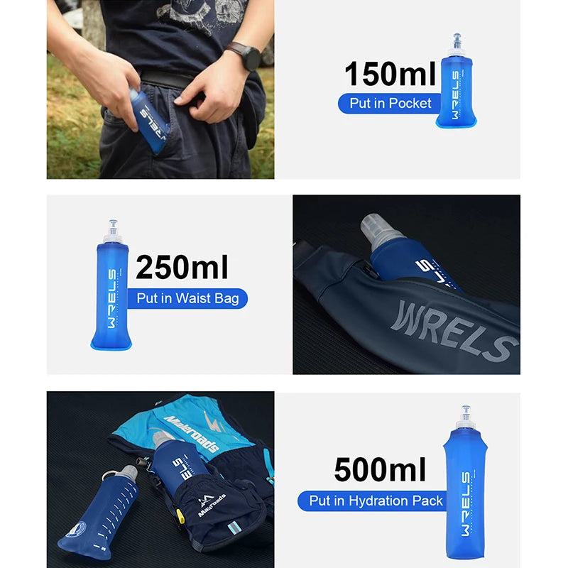 Bouteille d’Eau Souple FYNIX – 500 ml – TPU Pliable Sans BPA pour Running, Trail, Camping et Sports Extérieurs